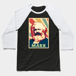 Karl Marx Vintage Colors Baseball T-Shirt